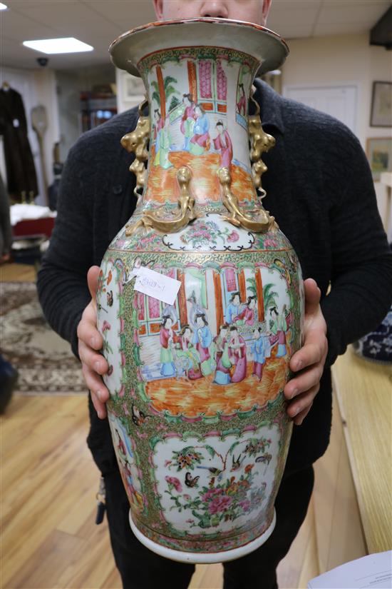 A large Chinese famille rose vase